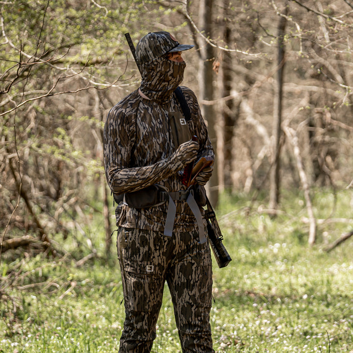 Adapt Long Sleeve Bottomland man is using a box call #color_original-bottomland