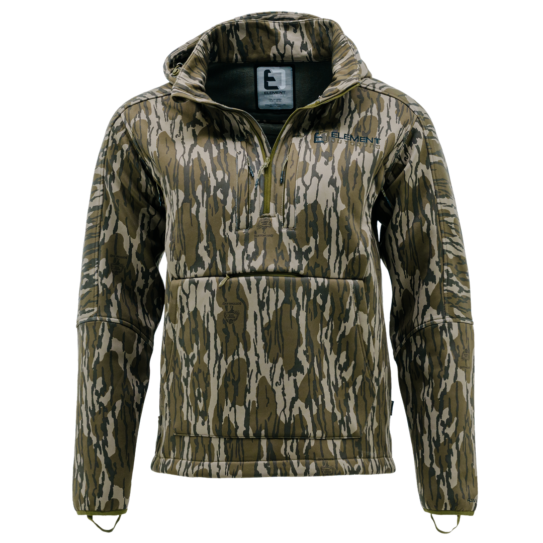 FOWLTEC 3-Layer Wind/waterproof 1/4 Zip Hooded Pullover