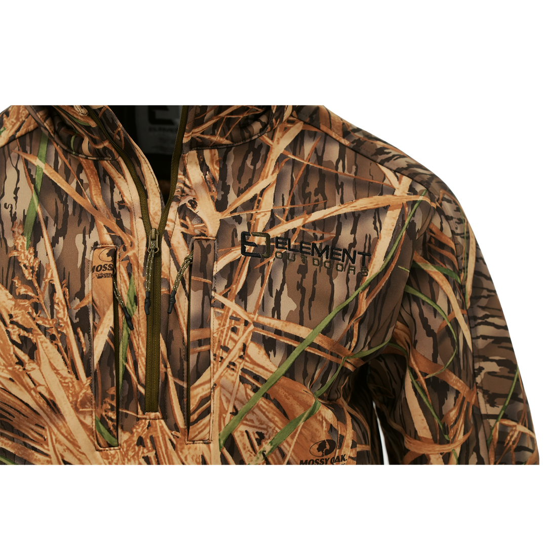 FOWLTEC 3-Layer Wind/waterproof 1/4 Zip Hooded Pullover