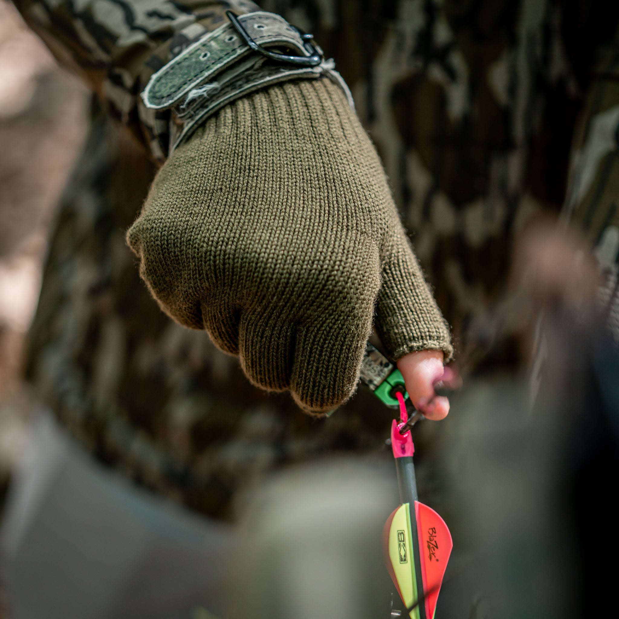 Fingerless wool hunting gloves online