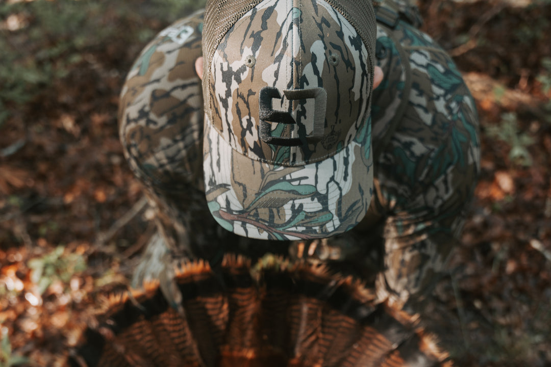 Mossy Oak Green Leaf Meshback Logo Hat