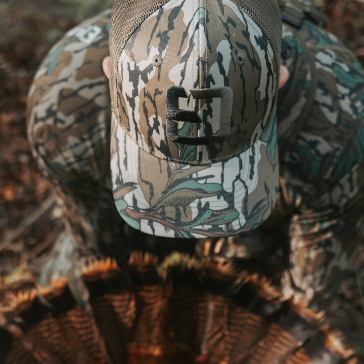 Mossy Oak Green Leaf Meshback Logo Hat