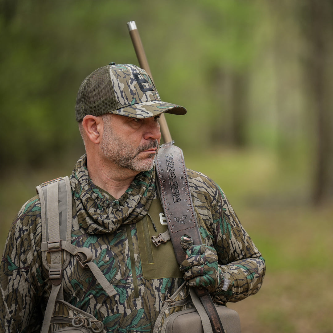 Mossy Oak Green Leaf Meshback Logo Hat