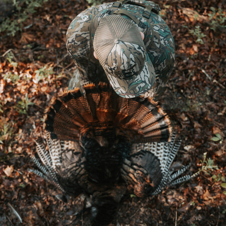 Mossy Oak Green Leaf Meshback Logo Hat