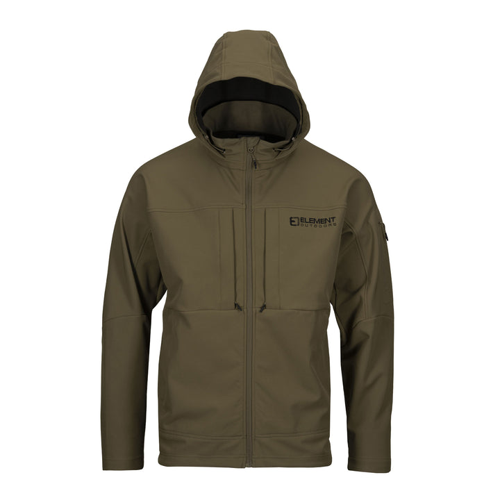 Coyote Peak Jacket with hood up#color_coyote